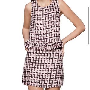 BCBGeneration Houndstooth Fringe Skirt/Top Set NWT